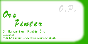 ors pinter business card